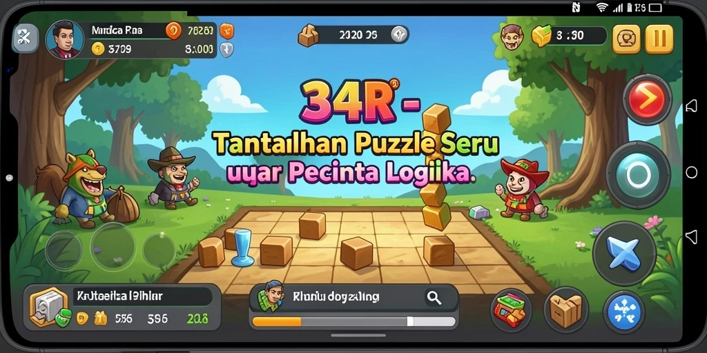 Tampilan gameplay 34R yang menantang dan menarik.