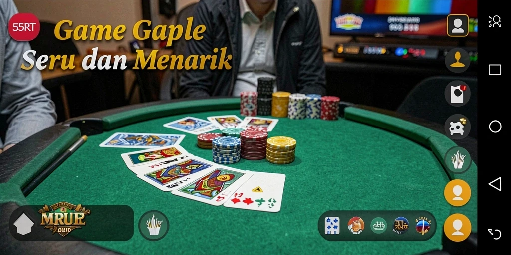 Tampilan gameplay Gaple yang seru dan interaktif.
