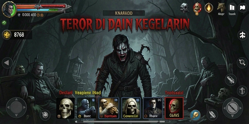 Screenshot dari gameplay mencekam di 8768.