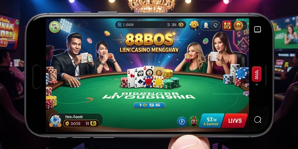 Tampilan screenshot gameplay 88BOS yang mendebarkan di kasino langsung.