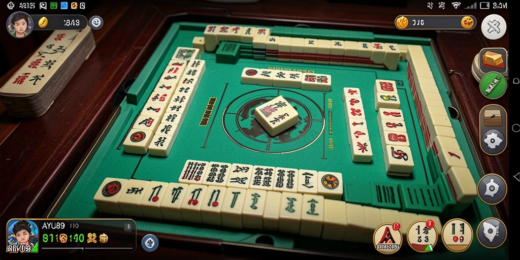 Screenshot AYU89 menampilkan gameplay Mahjong yang mengasyikkan.