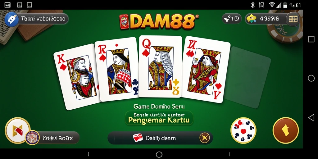 Screenshot gameplay DAM88 menampilkan serunya permainan Domino.