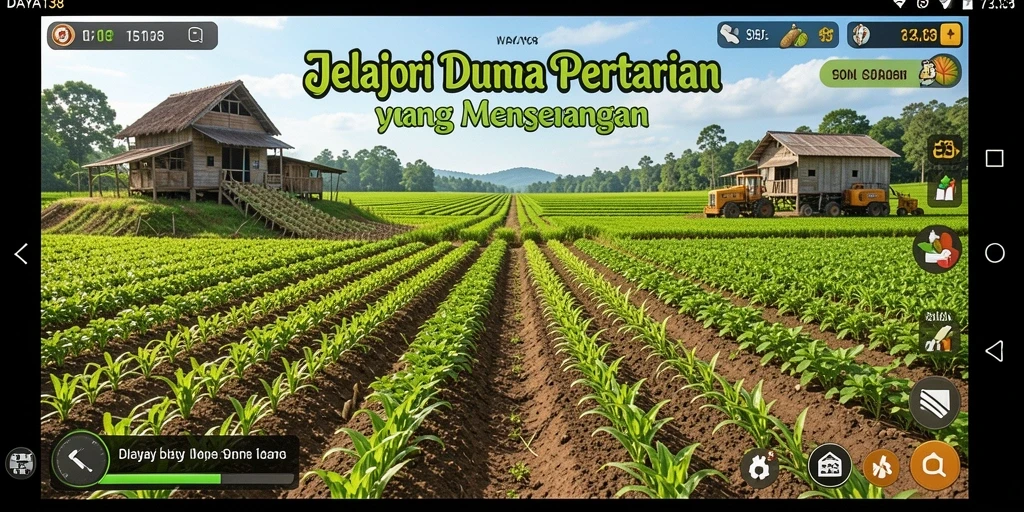 Tampilan gameplay <strong>DAYA138</strong> yang menakjubkan dengan petani dan kebun.