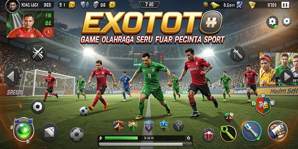 Tampilan gameplay menarik dari EXOTOTO yang mengedepankan olahraga.