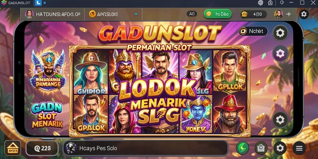 Tampilan menarik dan interaktif saat bermain GADUNSLOT.