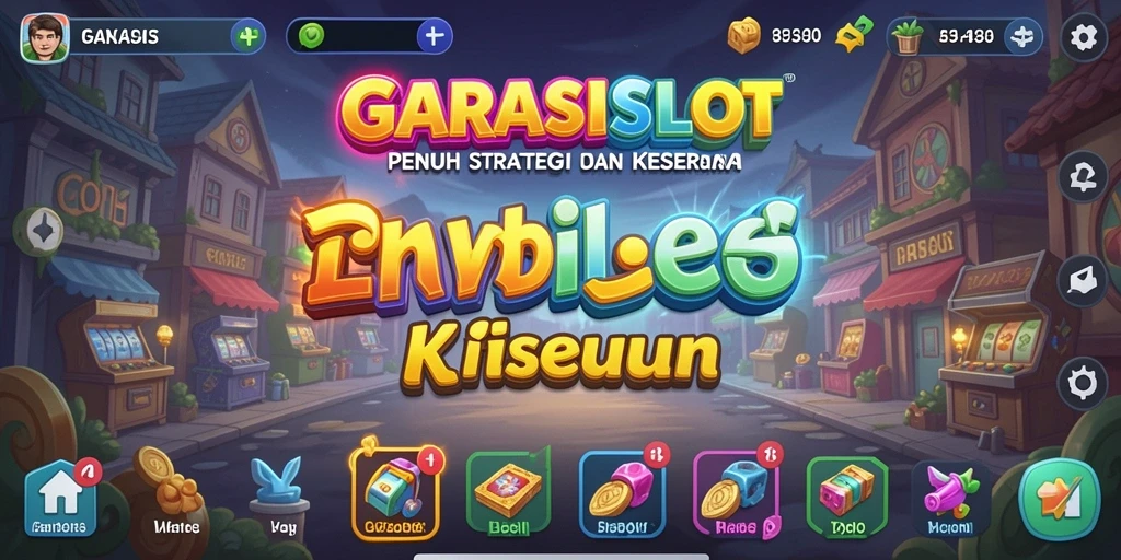 Tampilan menarik dari gameplay Idle GARASISLOT dengan berbagai slot.
