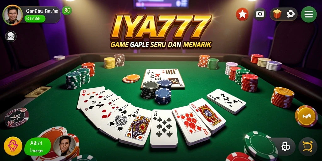 Tampilan gameplay seru dari IYA777 ketika bermain Gaple.