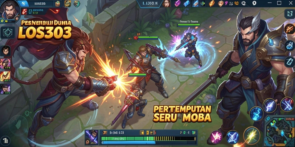 Visual gameplay seru dari LOS303 yang memperlihatkan keterampilan hero.