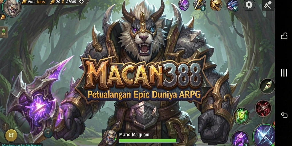 Tampilan mendebarkan dari aksi gameplay ARPG di MACAN388.