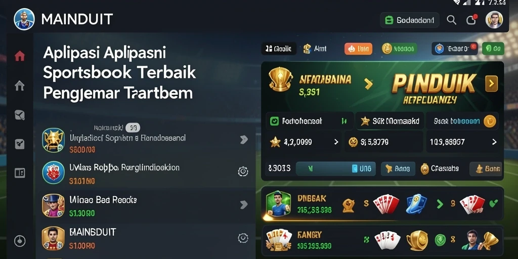 Screenshot MAINDUIT menampilkan antarmuka sportsbook yang interaktif dan informatif.