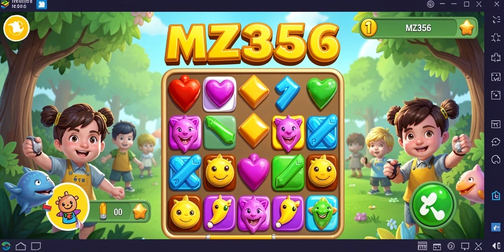 Tampilan gameplay MZ356 dengan elemen Match-3 yang menarik.