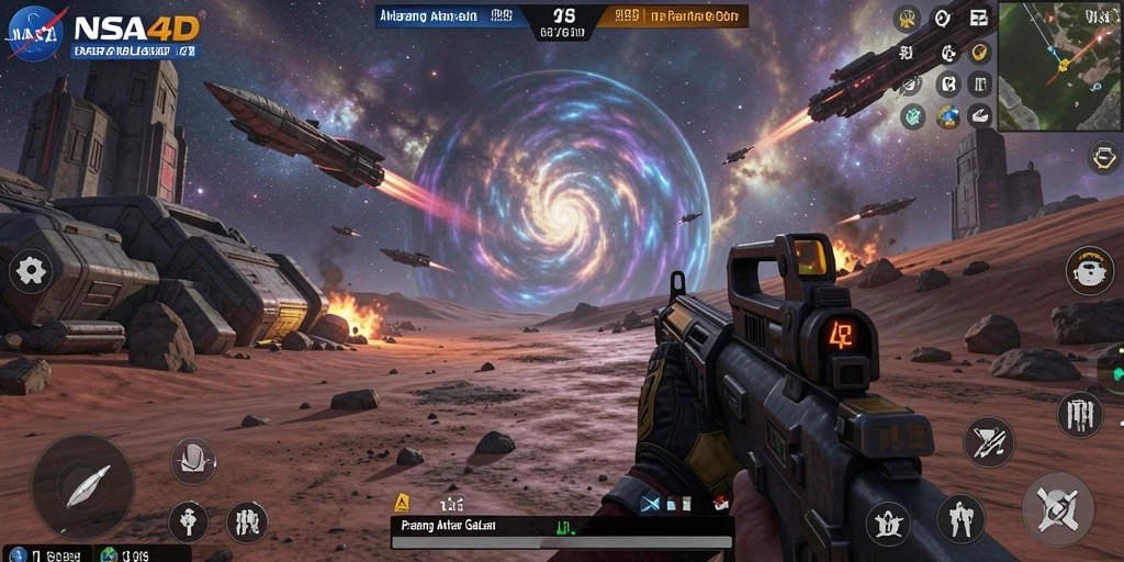 Gameplay NASA4D yang seru dan mendebarkan saat pertarungan antar galaksi.