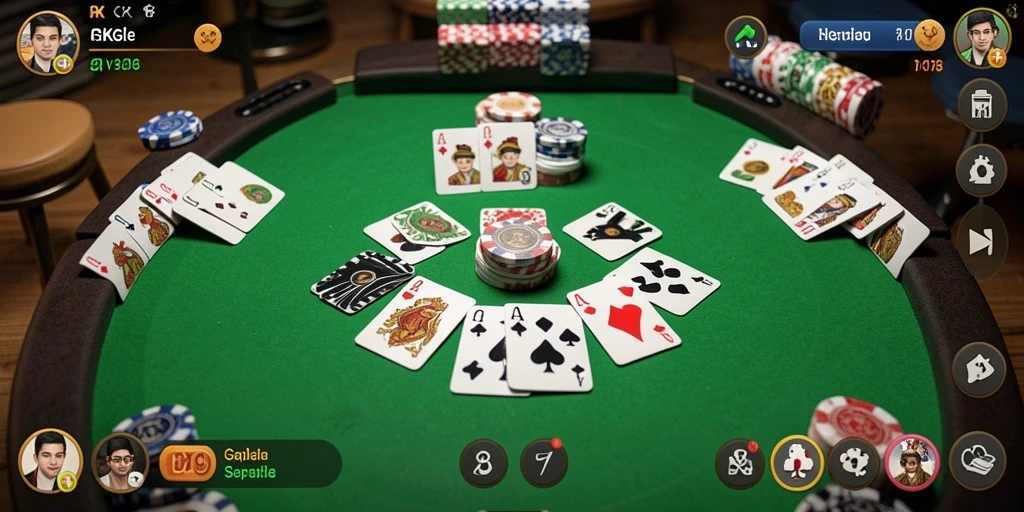 Tampilan gameplay Gaple yang seru dan interaktif di RKGG.