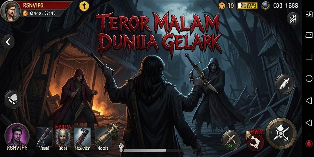 Tangkapan layar dari gameplay RSNVIP6 yang menakutkan.