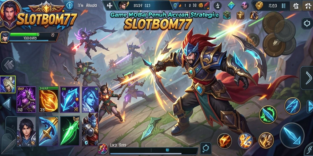 Tampilan menarik dari gameplay <strong>SLOTBOM77</strong> dengan aksi seru di arena pertempuran.