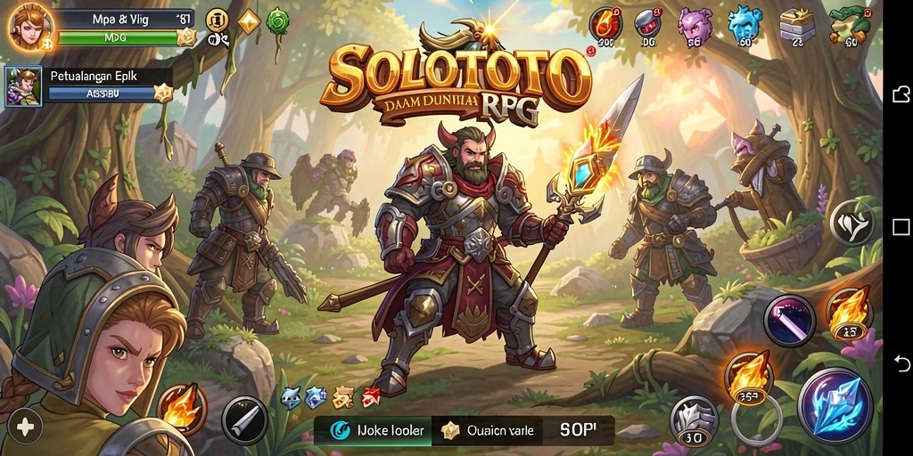 Tampilan gameplay RPG yang menarik dan mendebarkan.