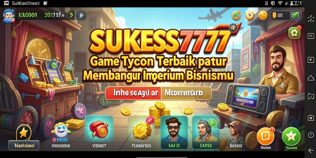 Tampilan utama gameplay SUKSES777 dengan strategis dan manajemen bisnis yang menarik.