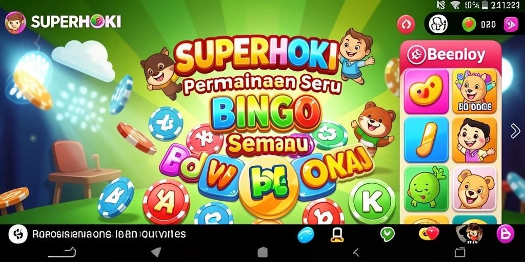 Gameplay SUPERHOKI yang seru dan interaktif di Bingo.