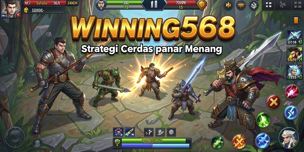 Tampilan menarik dari gameplay strategis di WINNING568.